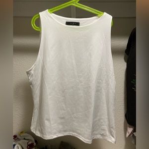 White tank high neck